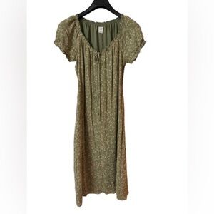 Melrose and Market Olive Floral Dress